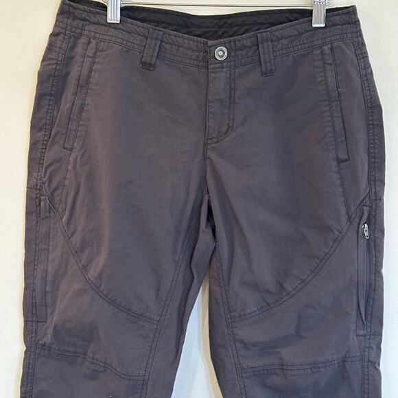 Kuhl Legendary Pants sz 10 Short Dark Grey Utility Pants Hiking Roll up Pants - Picture 3 of 10